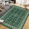 Acekool Machine Washable Area Rug, Non Slip Vintage Floral Carpet for Living Room, Bedroom - 2 of 4