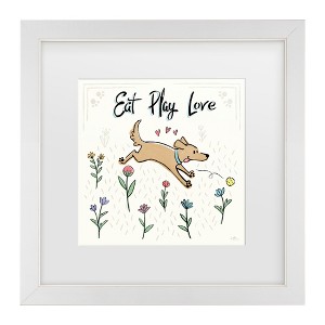 Trademark Fine Art - Janelle Penner Dogs in the Garden II Matted Framed Art - 1 of 4
