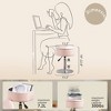 Arceso 360° Swivel Vanity Stool, Faux Leather with Storage, Height Adjustable Stool for Bathroom & Living Room - 3 of 4