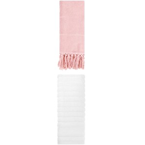 REGALWOVEN 2 Packs Solid Absorbent Soft Cotton Hand Towels 14" x 30" - 1 of 4