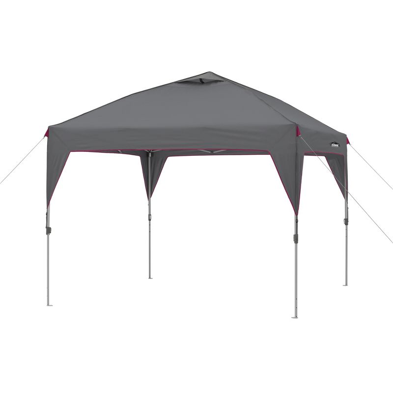 CORE Heavy-duty Instant Shelter Pop-Up Canopy Tent with Wheeled Carry Bag for Camping, Tailgating, and Backyard Events, Gray (4 Pack), 2 of 7