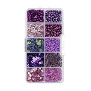 John Bead Sequins and Beads Kit Purple Mix Beads - 1 of 1
