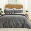 Cotton Linen Garment Washed 3 Piece Duvet Cover Set by Blue Nile Mills - 2 of 4
