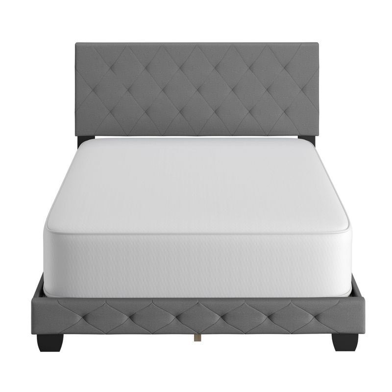 Reese Button Tufted Linen Upholstered Platform Bed Frame - Eco Dream, 4 of 10