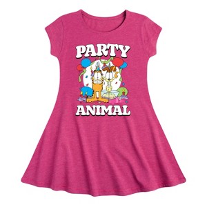 Girls' - Garfield - Party Animal Fit & Flair Cap Sleeve Dress - 1 of 2