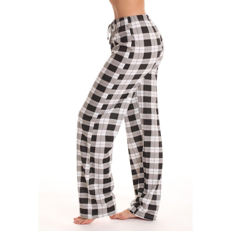 Just Love Womens Plaid Knit Jersey Pajama Pants - 100% Cotton PJs, 2 of 4
