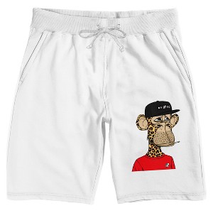 Board Of Directors Ape With BAYC Cap Men's White Sleep Pajama Shorts - 1 of 3
