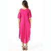 Riviera Sun Lace-Up Cold Shoulder Casual Dress with Tonal Embroidery - 3 of 3