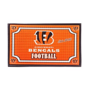 Evergreen Embossed Door Mat Cincinnati Bengals 1'6"x2'6" Orange - 1 of 1