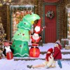 6 FT Christmas Inflatable Decoration, Inflatable Christmas Tree with Elf and Santa Claus, Blow Up Yard Decorations for Holiday Party Yard Lawn Garden - 4 of 4