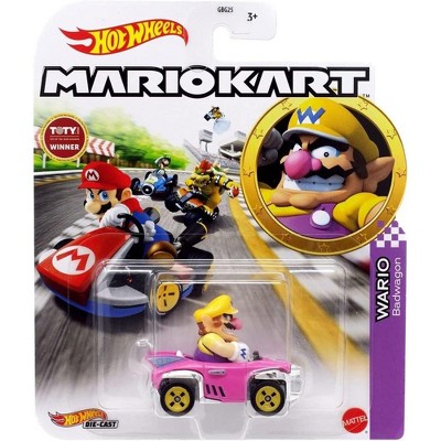 Hot Wheels Mario Kart 1:64 Scale Wario - Badwagon Collectible Vehicle