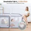 GOTGELIF 47"x47" Starry Print Baby Playpen Spacious & Secure Portable Playard - 3 of 4