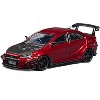 Mitsubishi Lancer Evolution X Varis RHD (Right Hand Drive) Red Metallic with Carbon Hood 1/64 Diecast Model Car by CM Model - 2 of 4