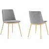 Set of 2 Messina Velvet and Metal Dining Chairs - Armen Living - 2 of 4