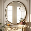 BEAUTYPEAK Beaded Round Wall Mirror Decorative Vanity Bathroom Mirror with Resin Frame - 2 of 4