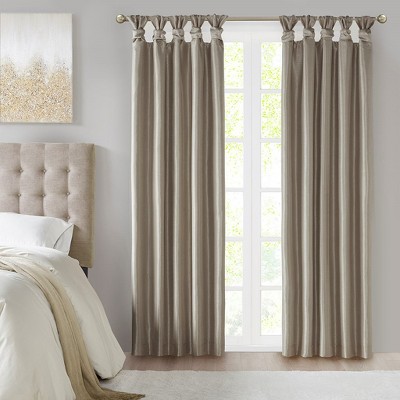 MAYEERTY 50x84" Blackout Twist Tab Total Blackout Window Curtain Panel Pewter