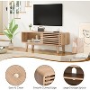 Wooakway 40.6"L 17.8"H 14.2"D Media TV Stand Entertainment Center Storage Cabinet with Sliding Door for TVs up to 59" for Living Room Natural - 3 of 4