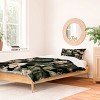 Deny Designs Twin/ Twin Extra Long Burcu Korkmazyurek Dark Garden Duvet Cover and Pillow Sham Black - 2 of 4