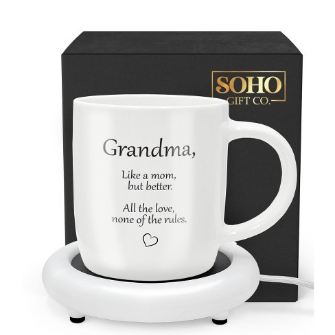Galvanox SOHO Electric Ceramic 12oz Coffee Mug With Warmer - Grandma -  Makes Great Gift