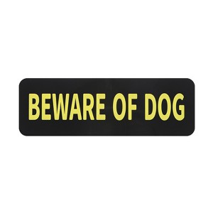 Unique Bargains Indoor Outdoor Yard Home Acrylic Self-adhesive Durable Beware of Dog Sign 3x9 Inch - 1 of 4