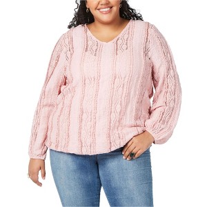 Style & Co. Womens Lace V-Neck Pullover Blouse - 1 of 1