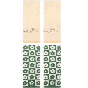 REGALWOVEN 4 Pcs Cotton Soft Absorbent Decorative Bathroom Hand Towel - 1 of 4