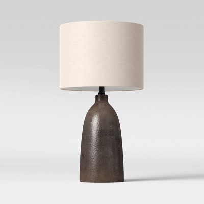 Metallic Reactive Glaze Table Lamp Black (Includes LED Light Bulb) - Threshold™