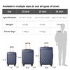 MAYEERTY 3-Piece ABS Luggage Set Suitcases with Multi-Position Handle, Silent Spinner Wheels, and TSA Lock - 20''24''28'', Navy Blue - 3 of 4