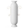 Uniquewise Decorative White Metal Floor Vase With 2 Gold Handles for Entryway, Living Room or Dining Room - Modern Home Decor Accent - Tall Floor Vase - 3 of 4