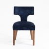 GDFStudio Arlow Mid-Century Modern Rubberwood Linen Upholstered Armless Dining Chairs (Set of 2) - 3 of 4