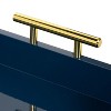 Kate and Laurel Lipton Tray, 18x18, Navy Blue and Gold - 4 of 4