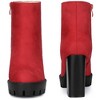 Perphy Women's Platform Lug Sole Round Toe Chunky Heels Ankle Boots - 3 of 3