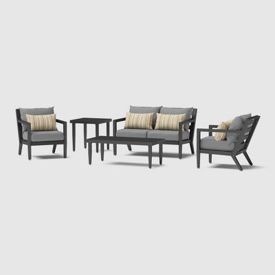 Thelix 5pc Seating Set - Charcoal Gray - RST Brands