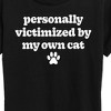 Women's - Instant Message - Victimized By My Cat Short Sleeve Graphic T-Shirt - 2 of 4