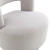 CAVINAS 360° Swivel Barrel Accent Armchair with Floating Back,Teddy Fabric Leisure Chair for Living Room&Bedroom,Modern Lounge Chair - 4 of 4