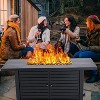 57" Rectangular Propane Fire Pit Table, 50,000 BTU Outdoor Heater with Rain Cover, CSA Certified, Steel/Iron Construction, Reversible Tabletop - 4 of 4