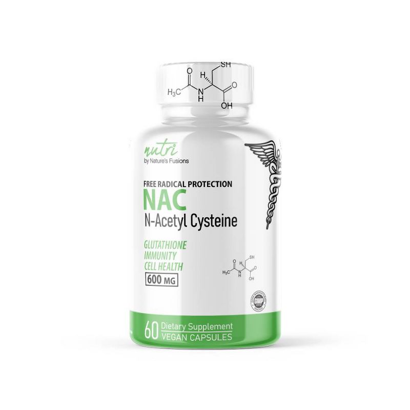 Nutri NAC N-Acetyl L-Cysteine 600mg Dietary Supplements - 60ct, 1 of 6