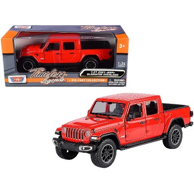 2021 Jeep Gladiator Overland (Closed Top) Pickup Truck Red 1/24-1/27 Diecast Model Car by Motormax