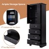 SEVOBAL Bathroom Storage Cabinet with 2 Doors and 4 Drawers Adjustable Shelf for Organized Living Space, Black, 23.6"*15.7"*68.1" - 2 of 4