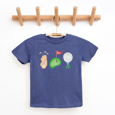 The Juniper Shop Golf Icons Watercolor Toddler Short Sleeve Tee