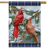 Briarwood Lane Winter House Flag 40x28 For Outdoor Wintertime Cardinal Pair For Winter House Flag - 2 of 4