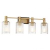 Savoy House Concord 4 - Light Vanity in  Matte Black/Warm Brass - 2 of 3