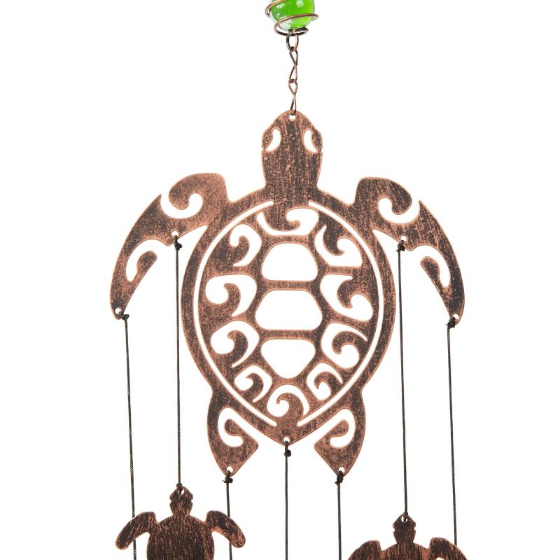 VP Home 31" H Turtles Rustic Copper Wind Chimes - For Women, 3 of 5