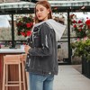 Anna-Kaci Women's Detachable Hoodie Denim Distressed Jean Jacket - image 4 of 4