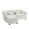 NicBex Sectional Sofa with Ottoman & Cushions 4 Seat L Shaped Modular Sofa for Living Room & Apartment, White - 4 of 4