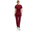 MediChic Women's V-Neck Scrub Set Straight Leg Six Pocket Cargo Scrub Pants with 4-Way Stretch Scrubs Sets - 2 of 4