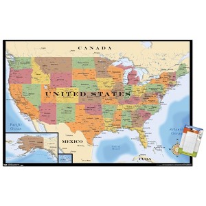 Trends International Map - USA Unframed Wall Poster Prints - 1 of 4