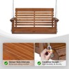 Karl Home Brown Patio Wood Porch Swing With Chains - 2 of 4