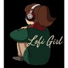 Lofi Girl Girl With Headphones Men's Black Sleep Pajama Shorts - 2 of 4