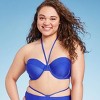 Women's Lightly Lined Ribbed Halter Bikini Top - Shade & Shore™ - image 3 of 4